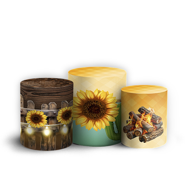 Trio Cilindro - Festa Junina - Sublimado 3D