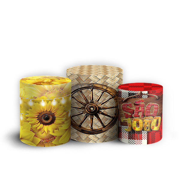 Trio Cilindro - Festa Junina - Sublimado 3D