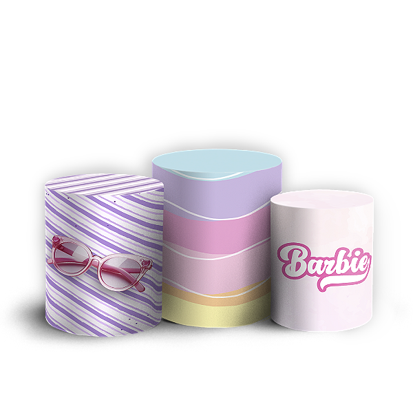 Trio Cilindro - Barbie Pool Party - Sublimado 3D