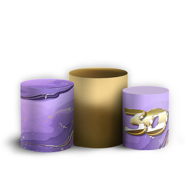 Trio Cilindro - 30 Anos - Sublimado 3D