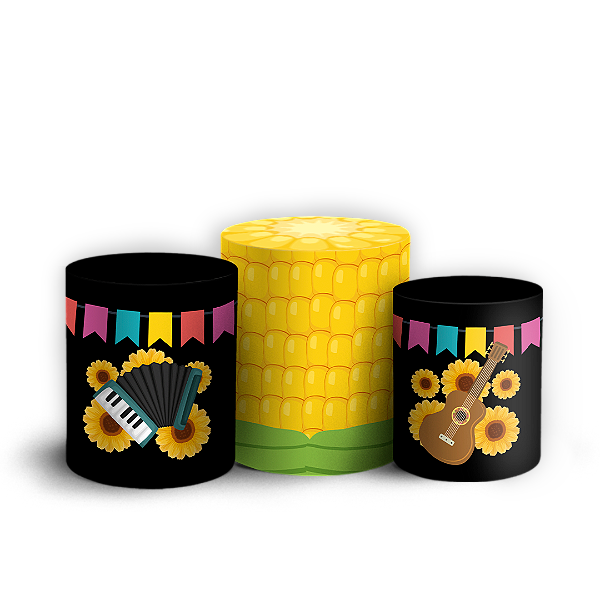 Trio Cilindro - Festa Junina - Sublimado 3D
