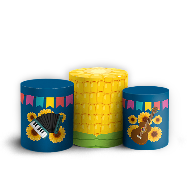 Trio Cilindro - Festa Junina - Sublimado 3D