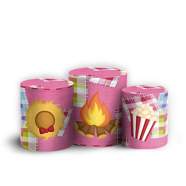 Trio Cilindro - Festa Junina - Sublimado 3D