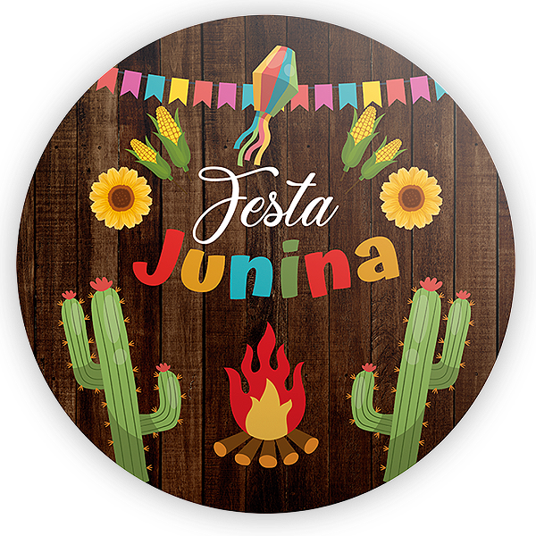 Painel Redondo - Festa Junina - Sublimado 3D