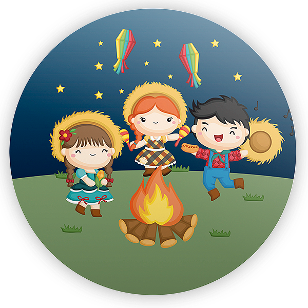 Painel Redondo - Festa Junina - Sublimado 3D