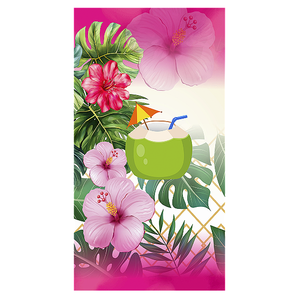 Faixa Lateral - Tropical Floral - Sublimado 3D