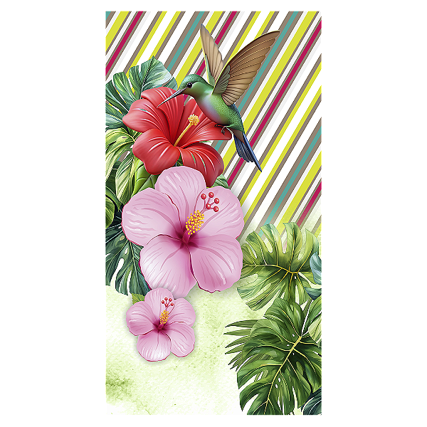 Faixa Lateral - Tropical Floral - Sublimado 3D