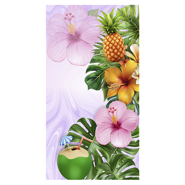 Faixa Lateral - Tropical Floral - Sublimado 3D
