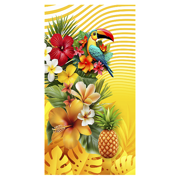 Faixa Lateral - Tropical Floral - Sublimado 3D