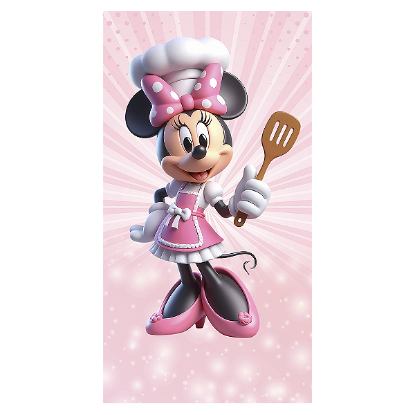 Faixa Lateral - Minnie Confeiteira - Sublimado 3D