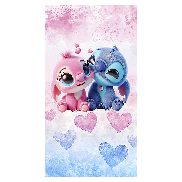 Faixa Lateral - Lilo Stitch Angel - Sublimado 3D