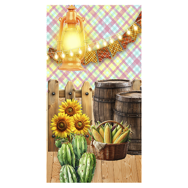 Faixa Lateral - Festa Junina - Sublimado 3D