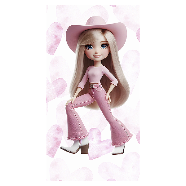 Faixa Lateral - Barbie Boiadeira - Sublimado 3D