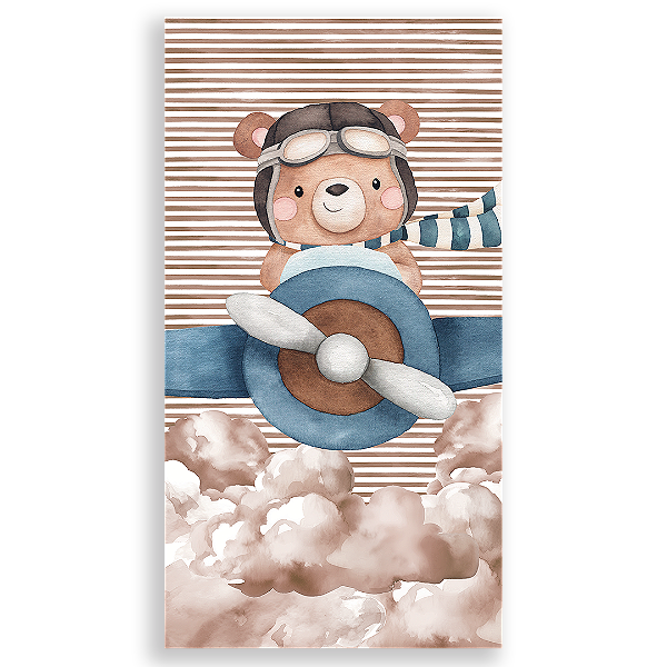 Faixa Lateral - Ursinho Aviador  - Sublimado 3D