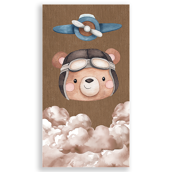 Faixa Lateral - Ursinho Aviador  - Sublimado 3D