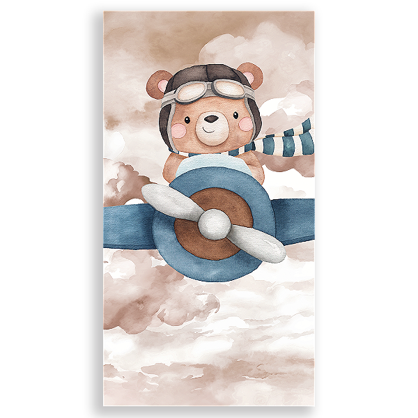 Faixa Lateral - Ursinho Aviador  - Sublimado 3D