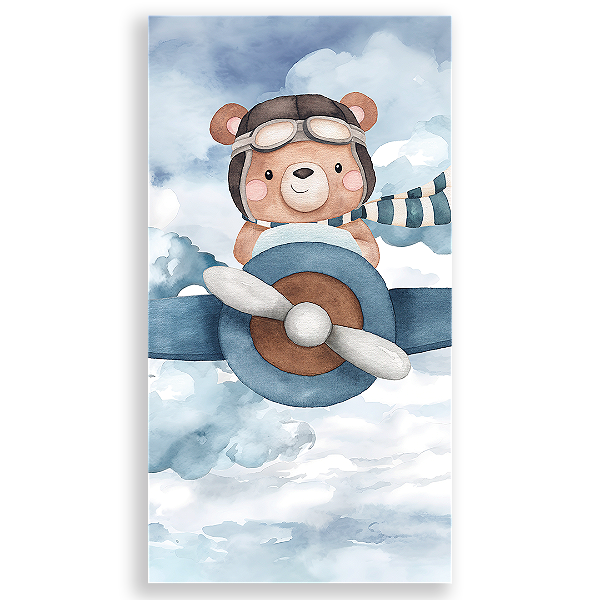 Faixa Lateral - Ursinho Aviador  - Sublimado 3D