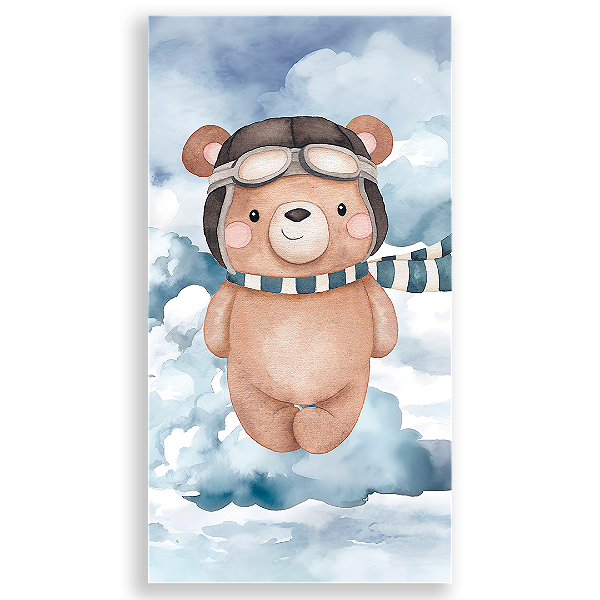 Faixa Lateral - Ursinho Aviador  - Sublimado 3D