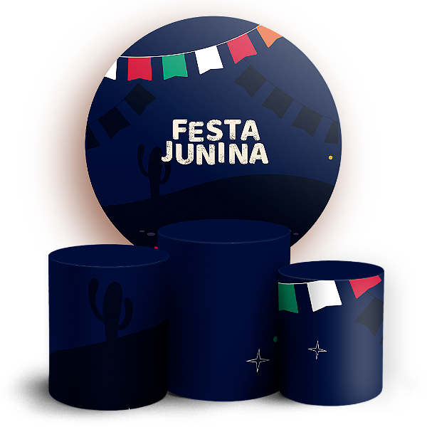 KIT Redondo e Trio - Festa Junina - Sublimado 3D