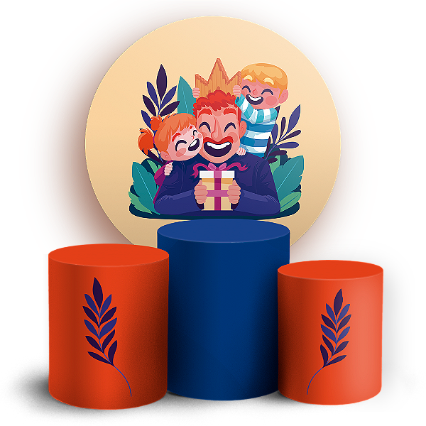 KIT Redondo e Trio - Dia dos Pais - Sublimado 3D