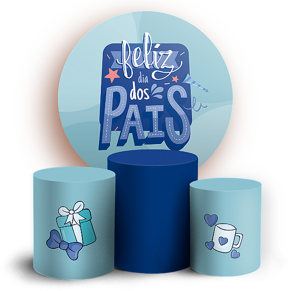 KIT Redondo e Trio - Dia dos Pais - Sublimado 3D