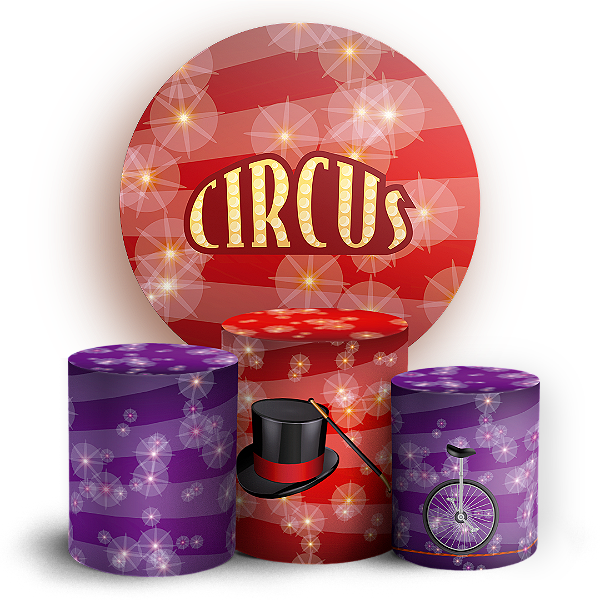 KIT Redondo e Trio - Circo - Sublimado 3D