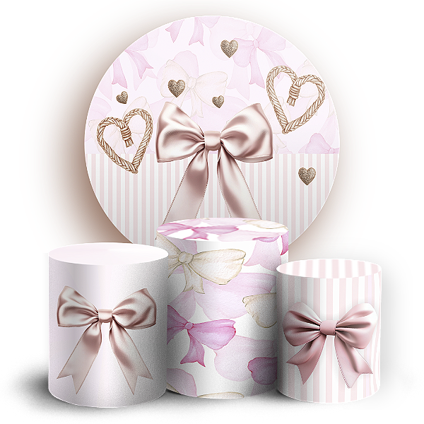 KIT Redondo e Trio - Laços - Sublimado 3D