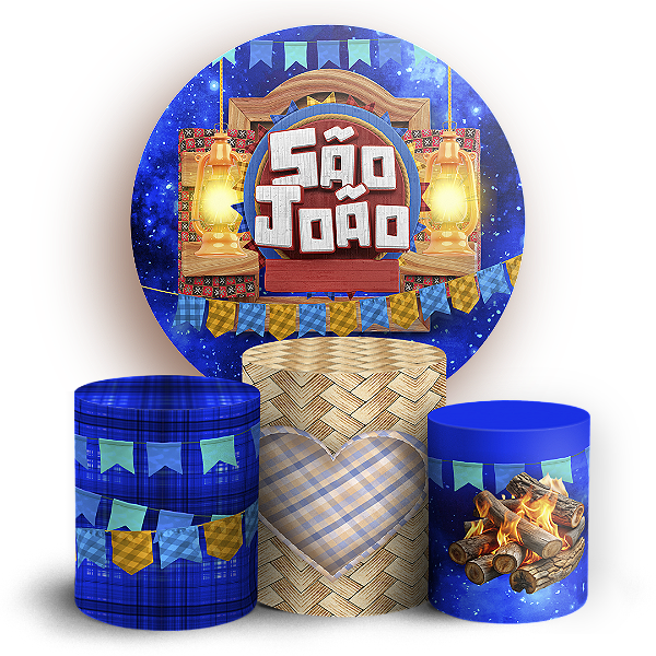 KIT Redondo e Trio - Festa Junina - Sublimado 3D