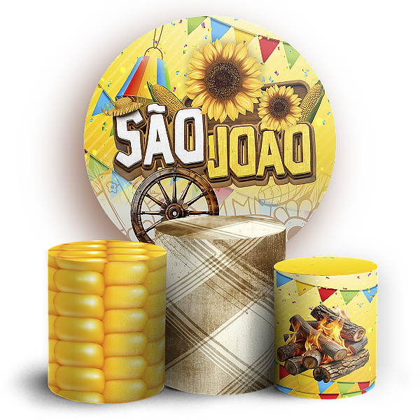 KIT Redondo e Trio - Festa Junina - Sublimado 3D