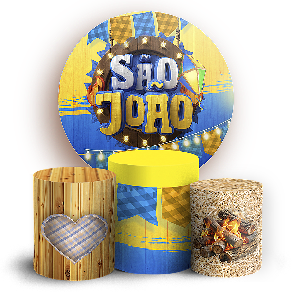 KIT Redondo e Trio - Festa Junina - Sublimado 3D