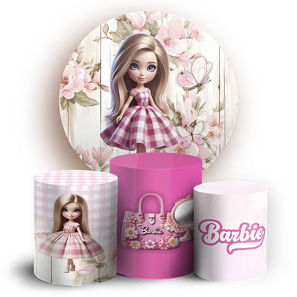KIT Redondo e Trio - Barbie - Sublimado 3D