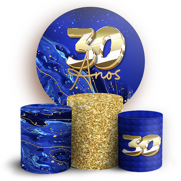 KIT Redondo e Trio - 30 Anos - Sublimado 3D