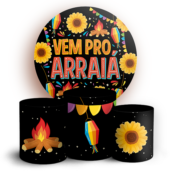 KIT Redondo e Trio - Festa Junina - Sublimado 3D