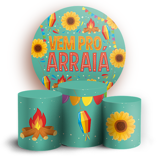 KIT Redondo e Trio - Festa Junina - Sublimado 3D