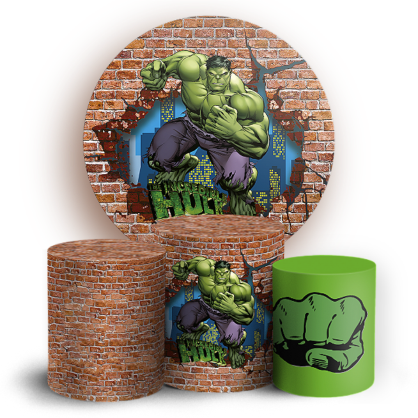 KIT Redondo e Trio - Hulk - Sublimado 3D