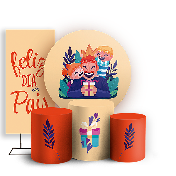 KIT Redondo Trio e Faixa - Dia dos Pais - Sublimado 3D