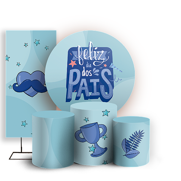 KIT Redondo Trio e Faixa - Dia dos Pais - Sublimado 3D