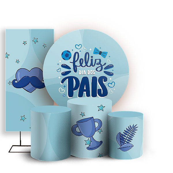 KIT Redondo Trio e Faixa - Dia dos Pais - Sublimado 3D