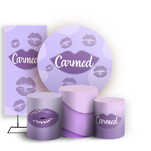 KIT Redondo Trio e Faixa - Carmed - Sublimado 3D