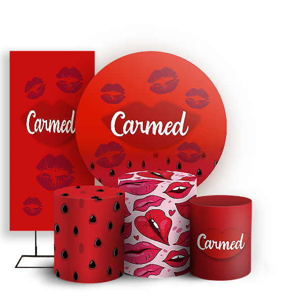 KIT Redondo Trio e Faixa - Carmed - Sublimado 3D