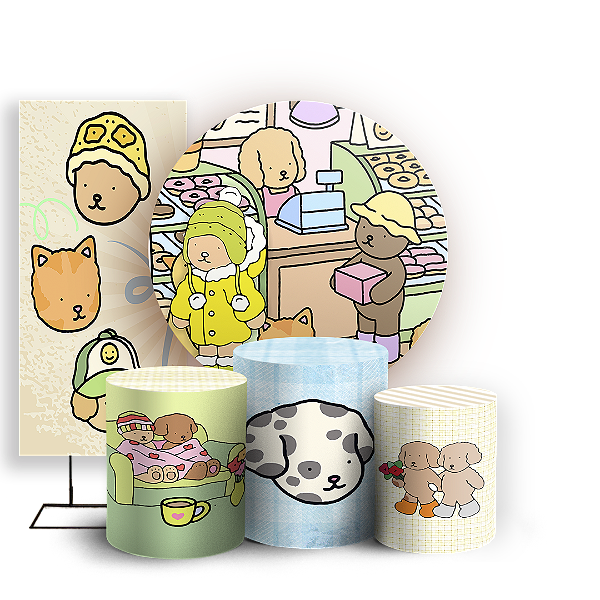 KIT Redondo Trio e Faixa - Bobbie Goods - Sublimado 3D