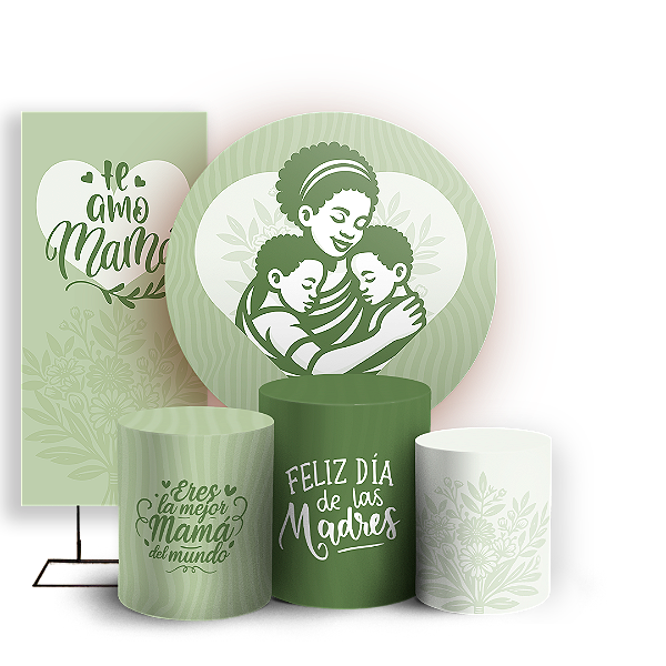 KIT Redondo Trio e Faixa - Dia de la Madre - Sublimado 3D
