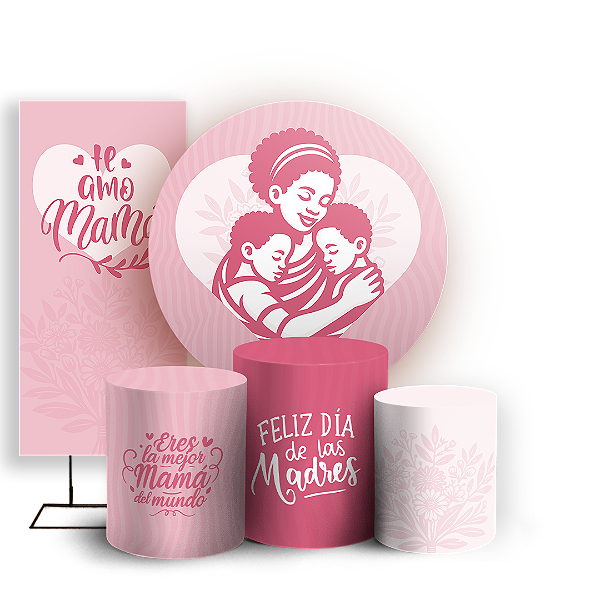 KIT Redondo Trio e Faixa - Dia de la Madre - Sublimado 3D