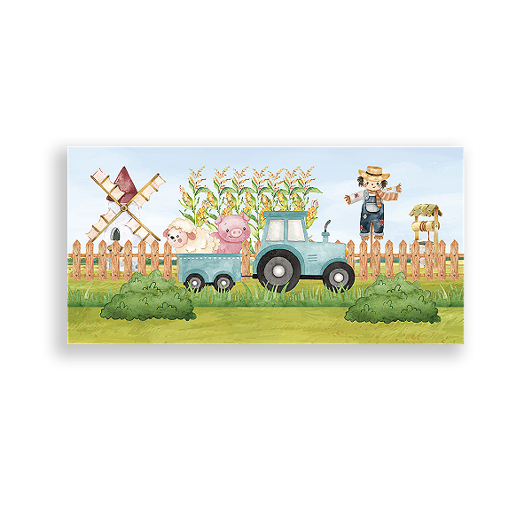Painel Retangular - Fazendinha - Sublimado 3D