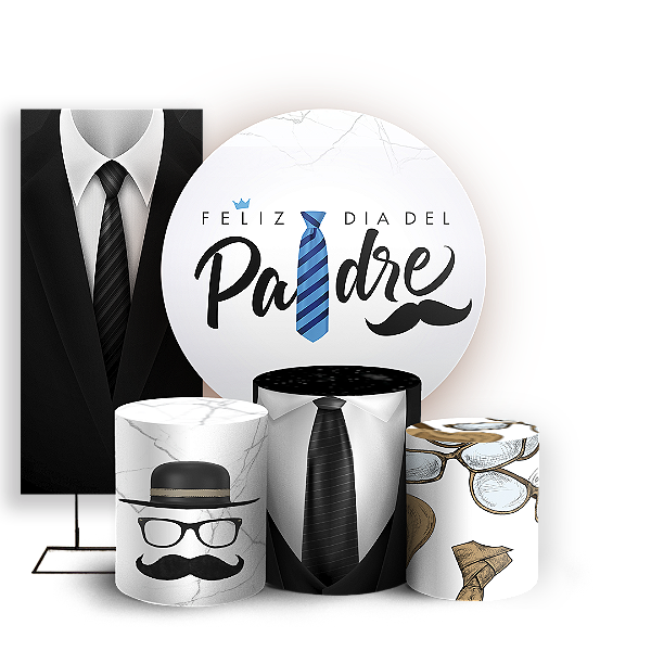 KIT Redondo Trio e Faixa - Dia Del Padre - Sublimado 3D