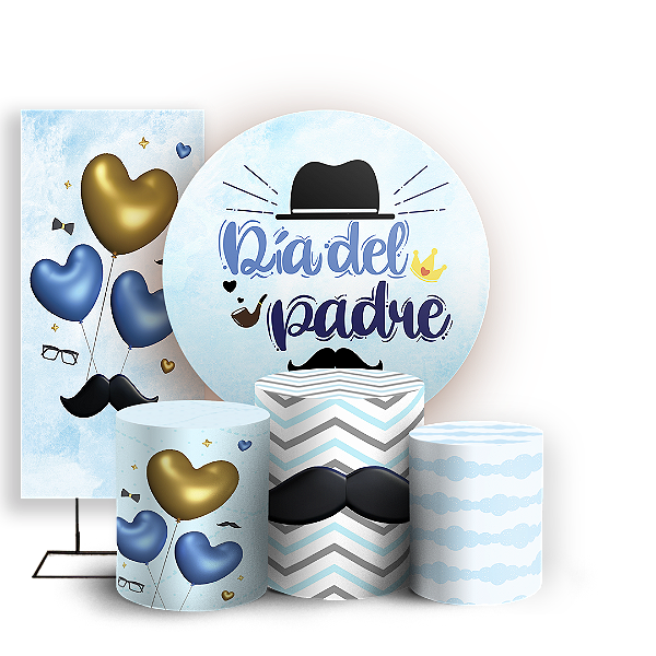 KIT Redondo Trio e Faixa - Dia Del Padre - Sublimado 3D