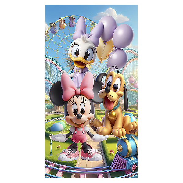 Faixa Lateral - Turma Do Mickey E Minnie - Sublimado 3D