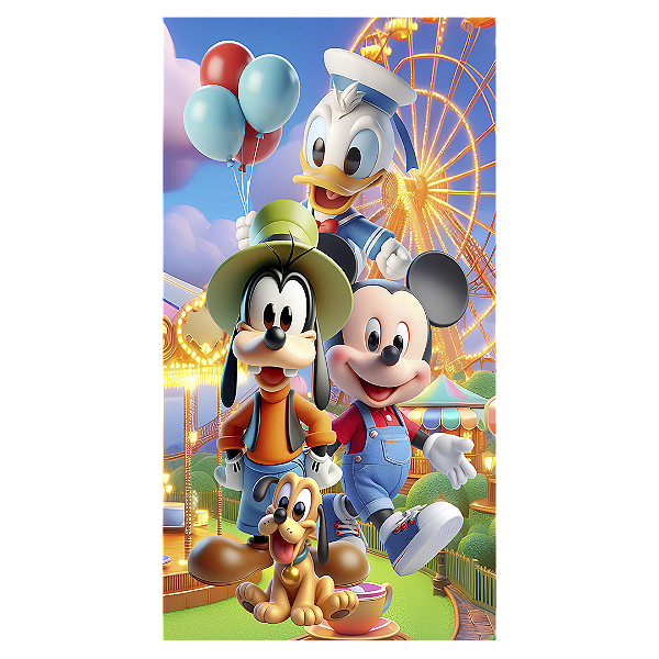 Faixa Lateral - Turma Do Mickey E Minnie - Sublimado 3D
