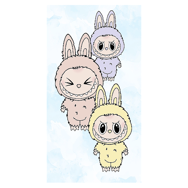 Faixa Lateral - Labubu - Sublimado 3D