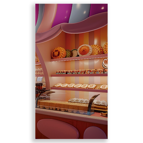 Faixa Lateral - Fundo Stitch Confeiteiro - Sublimado 3D